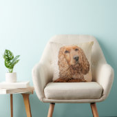 イングリッシュコッカー絵画スパニエル犬ズ – オリジナルドッグアート クッション (椅子)