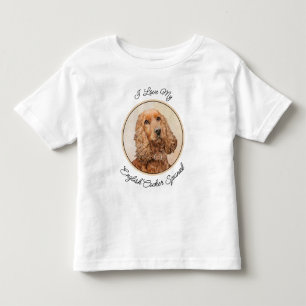 イングリッシュコッカー絵画スパニエル犬ズ – オリジナルドッグアート トドラーTシャツ