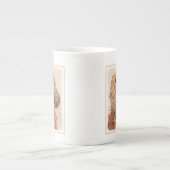 イングリッシュコッカー絵画スパニエル犬ズ – オリジナルドッグアート ボーンチャイナマグカップ (正面)