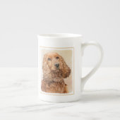 イングリッシュコッカー絵画スパニエル犬ズ – オリジナルドッグアート ボーンチャイナマグカップ (右)