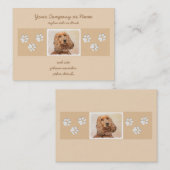 イングリッシュコッカー絵画スパニエル犬ズ – オリジナルドッグアート 名刺 (正面/裏面)