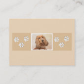 イングリッシュコッカー絵画スパニエル犬ズ – オリジナルドッグアート 名刺 (裏面)