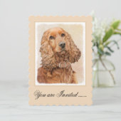 イングリッシュコッカー絵画スパニエル犬ズ – オリジナルドッグアート 招待状 (スタンド正面)