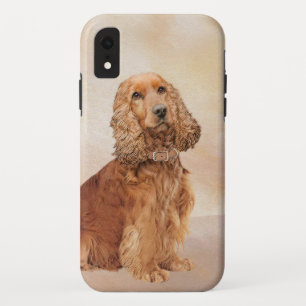 イングリッシュコッカー絵画スパニエル犬ズ – オリジナルドッグアート iPhone XRケース