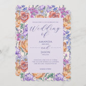 イングリッシュコテージビクトリアフローラ結婚式招待状 招待状 (正面/裏面)