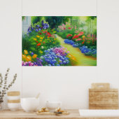 イングリッシュコテージフラワーガーデン ポスター (キッチン)