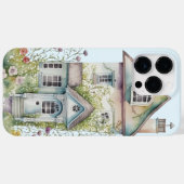 イングリッシュコテージ青予測できな空の石造りの庭 Case-Mate iPhoneケース (裏面 (横))