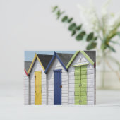 イングリッシュシーサイドビーチハッツ ポストカード (スタンド正面)