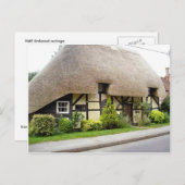 イングリッシュシーン、ハーフティンバーコテージ ポストカード (正面/裏面)