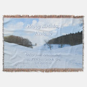 イングリッシュスノーバレーパーソナライズされた- スローブランケット