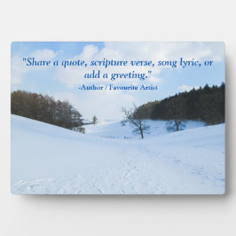 イングリッシュスノーバレーパーソナライズされた- フォトプラーク