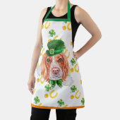 イングリッシュスパニエル犬ホリデーデコールセントパトリックの日犬 エプロン (インサイチュ)