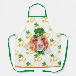 イングリッシュスパニエル犬ホリデーデコールセントパトリックの日犬 エプロン