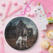 イングリッシュスプリンガースパニエル犬ハロウィンホラー ペーパープレート (パーティー)