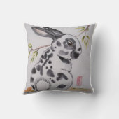 イングリッシュスポットバニーラビットピローオリエンタルデザイン クッション (裏面)