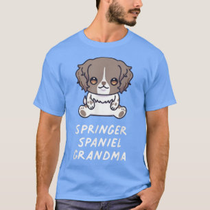 イングリッシュスリンガースパニエル犬おばあちゃんかわいいドッグ恋人 Tシャツ