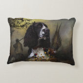 イングリッシュスリンガースパニエル犬とキジ アクセントクッション (裏面)