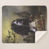 イングリッシュスリンガースパニエル犬とキジ シェルパブランケット (正面(横))