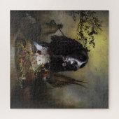 イングリッシュスリンガースパニエル犬とキジ ジグソーパズル (横)