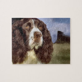 イングリッシュスリンガースパニエル犬アート ジグソーパズル