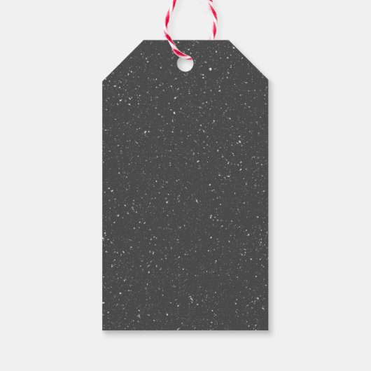 イングリッシュスリンガースパニエル犬インスノーフレーク ギフトタグ (裏面)