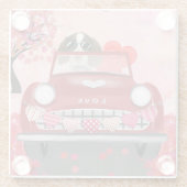 イングリッシュスリンガースパニエル犬カーハートバレンタイン ガラスコースター (裏面)