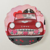 イングリッシュスリンガースパニエル犬カーハートバレンタイン ラウンドクッション (裏面)