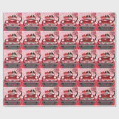 イングリッシュスリンガースパニエル犬カーハートバレンタイン ラッピングペーパー (フラット)