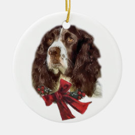 イングリッシュスリンガースパニエル犬クリスマスオーナメント セラミックオーナメント
