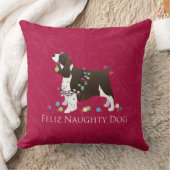 イングリッシュスリンガースパニエル犬クリスマスデザイン クッション (ブランケット)