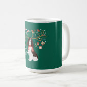 イングリッシュスリンガースパニエル犬クリスマストナディアドッグ コーヒーマグカップ (正面右)
