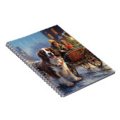 イングリッシュスリンガースパニエル犬クリスマスフェスティバルシーズン ノートブック (右側)