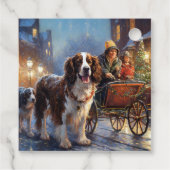 イングリッシュスリンガースパニエル犬クリスマスフェスティバルシーズン フェイバータグ (裏面)