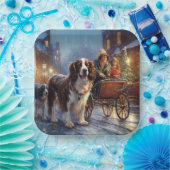 イングリッシュスリンガースパニエル犬クリスマスフェスティバルシーズン ペーパープレート (パーティー)