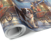 イングリッシュスリンガースパニエル犬クリスマスフェスティバルシーズン ラッピングペーパー (ロールコーナー)