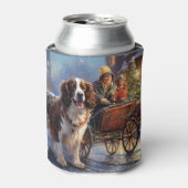 イングリッシュスリンガースパニエル犬クリスマスフェスティバルシーズン 缶クーラー (缶正面)