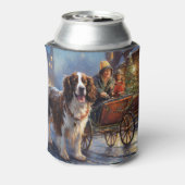 イングリッシュスリンガースパニエル犬クリスマスフェスティバルシーズン 缶クーラー (缶裏面)