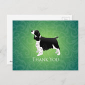 イングリッシュスリンガースパニエル犬サンキューユー ポストカード (正面/裏面)