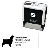 イングリッシュスリンガースパニエル犬シルエット差出人住所 セルフインキングスタンプ (インサイチュ)