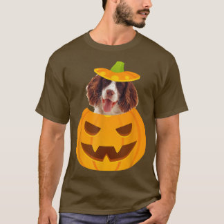 イングリッシュスリンガースパニエル犬ジャコランテから覗き込み Tシャツ