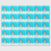 イングリッシュスリンガースパニエル犬ドウインスノークリスマスハット ラッピングペーパー (フラット)