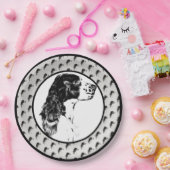 イングリッシュスリンガースパニエル犬ドッグアートパーティー ペーパープレート (パーティー)