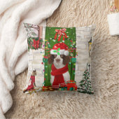 イングリッシュスリンガースパニエル犬ドッグクリスマス クッション (ブランケット)