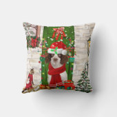 イングリッシュスリンガースパニエル犬ドッグクリスマス クッション (裏面)