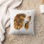 イングリッシュスリンガースパニエル犬ドッグパピーウォーターカラー クッション (ブランケット)