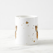 イングリッシュスリンガースパニエル犬ドッグパピーウォーターカラー コーヒーマグカップ (中央)