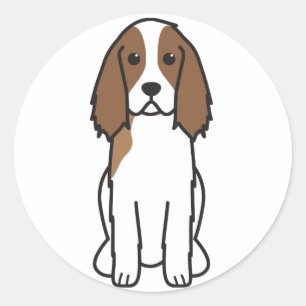 イングリッシュスリンガースパニエル犬ドッグマンガ ラウンドシール