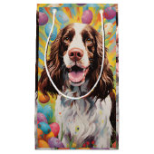 イングリッシュスリンガースパニエル犬ハッピーイースター スモールペーパーバッグ (正面)