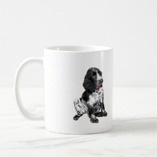 イングリッシュスリンガースパニエル犬パピー – 白黒 コーヒーマグカップ