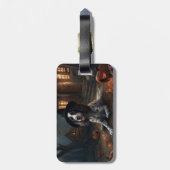 イングリッシュスリンガースパニエル犬パンプキンスハロウィンホラー ラゲッジタグ (裏面縦)